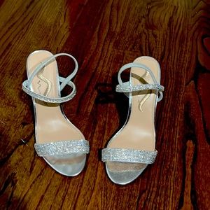 Silver shoes open toe